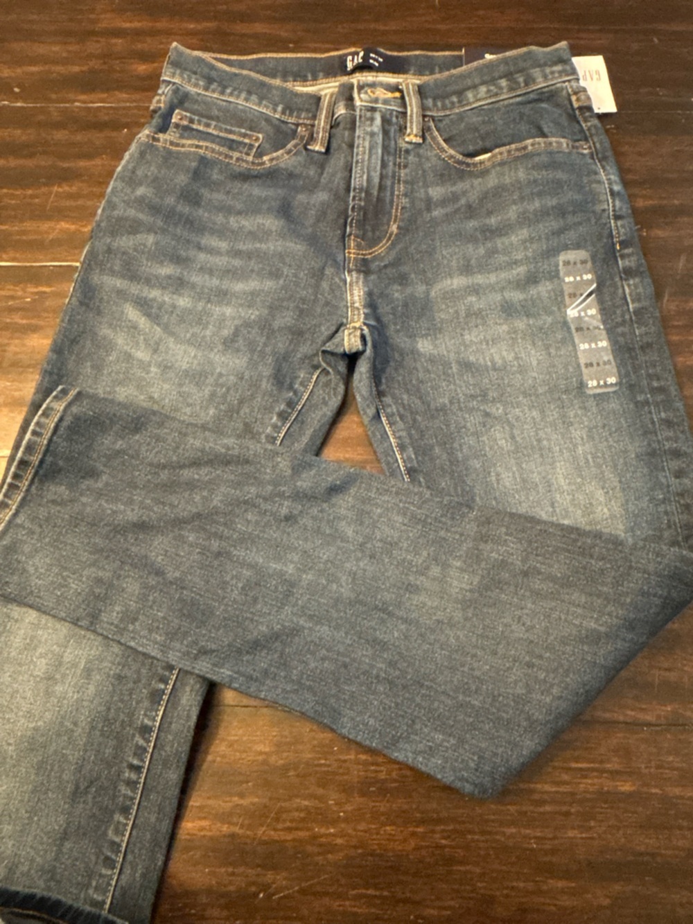 GAP flex Men’s Slim Straight Jeans - Dark Blue Wash- 28x30